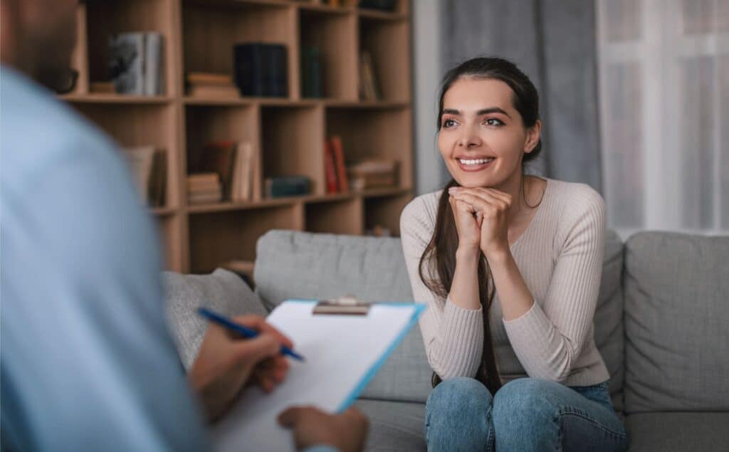 A session of individual therapy in Michigan.