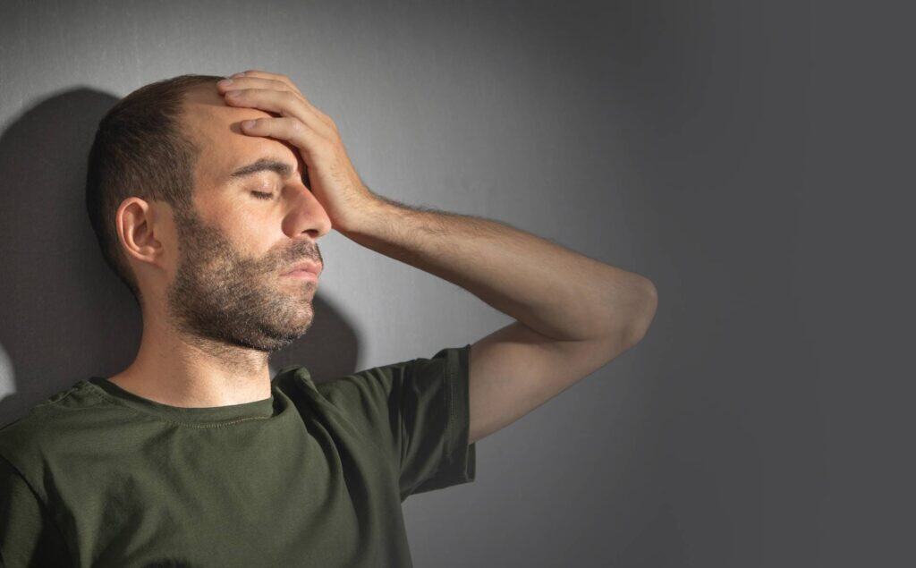 Man facing challenges with benzodiazepine addiction.